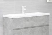 Sink Cabinet with Built-in Basin Concrete Grey Chipboard