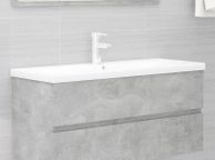main image for ad Sink Cabinet with Built-in Basin Concrete Grey Chipboard