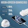 White Usb Plug For Iphone Plugs Uk 3 Pin Usb Adapter Plug Uk Usb3 Pack Wall Plug-Usb Charger Plug Uk Mobile Phone Mains Chargers Usb Plugs Compatible With Other Image 2