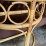 Mid 20th Century Bamboo Demi Lune Console Table Italian Design 1960s Image 8