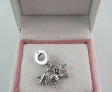 Pandora Aeroplane Suitcase Globe Charm