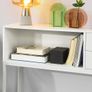 Console Table Side Table Entryway Table 2 Drawers and 1 Compartment Metal Frame Image 4