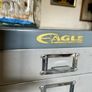 Stack Set of Eagle Midcentury Filing Drawers with Chrome Pull Handles Label Holders 1960s Image 3