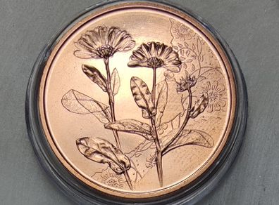 Austria 10 Euro Copper Uncirculated Coin 2022 - Marigold - Languages of Flowers