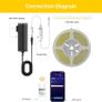 COB LED Strip Light 5M,24V Dimmable Dotless LED Strip with App and Remote dimmable,Natura White 4000K,8mm Wide,CRI>90,cutable Strip Lights with Power Supply for Bedroom,Kitchen,cabinets Image 3