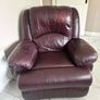 3 seater leather recliner & 1 armchair Image 3