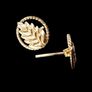 Vintage Hallmarked 18ct Gold Leaf Stud Earrings Image 5