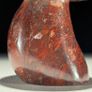 3 Hand-Carved Red Jasper Mushroom Sculptures - Natural Stone Image 8