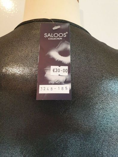 Saloos Ladies Black Sparkly Top New With Tags Size M