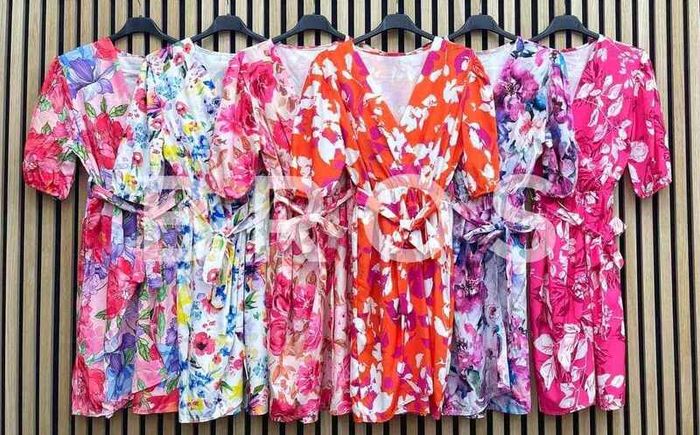 Dress With Pink Beige Flowers