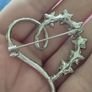 Beautiful Heart Shaped Crystal Brooch. Image 6
