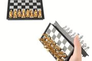 Mini Magnetic Chess Board Game Toys Folding Magnetic Plastic Chessboard Portable Interactive Toy for Kids Adult Birthday Gift