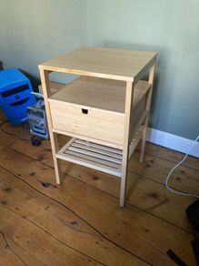 Bedside Table Bamboo Ikea Nordkisa