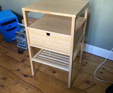 Bedside Table Bamboo Ikea Nordkisa