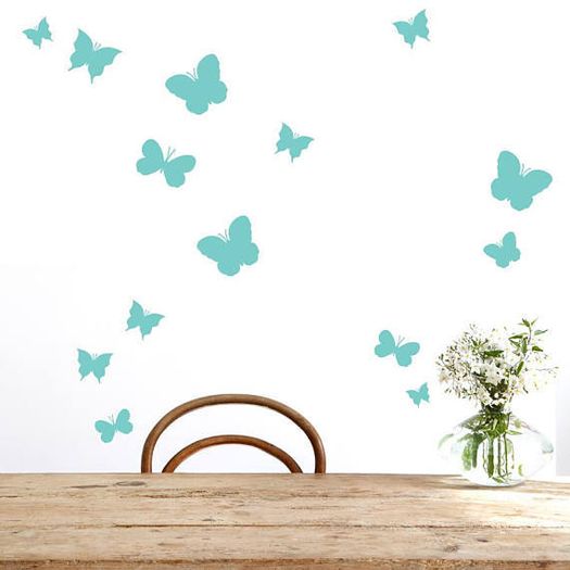 Butterflies Vinyl Wall Pattern, Set of 36, Removable Wall Pattern Decal, Wall Decal, Butterfly Wall Sticker, Nursery Wall Decals, Wall Art