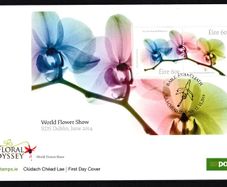 2014 Ireland World Flower Show Commemorative Stamps Miniature Sheet An Post First Day Cover (FDC)