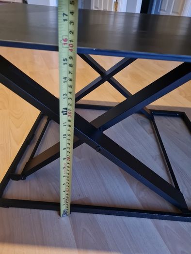 Adjustable height desk converter