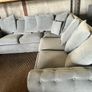 Grey corner sofa couch set Image 2