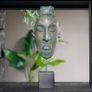 Asian Mask (42cm) - Patinated Bronze Image 4