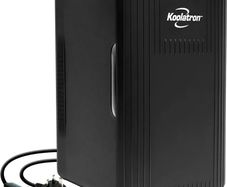 Retro Mini Fridge For Bedrooms 12V Portable Cooler Warmer Refrigerator 6L Small 8 Can Table Top Quiet Mini Fridges For Skincare Food Drinks Kids Home Car & Travel, Black