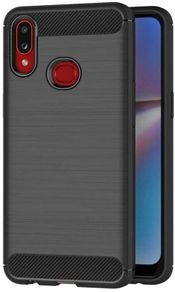 Shockproof Case For Samsung GALAXY A10S Carbon Fibre Effect Back Cover