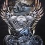 Vintage Wild Wolf Harley Motorcycles T Shirt  Glow In The Dark M Image 3