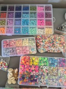 Beads Charms Clay Beads Bracelet Making Kit