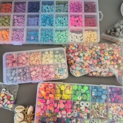 Beads Charms Clay Beads Bracelet Making Kit