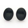 925 Silver Black Onyx Stud Earrings Image 2