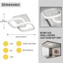 Ceiling Light Modern 22W LED Cool White 6000K Acrylic Square LED Ceiling Lamp for Hallway Office Bedroom Kitchen Living Room Ceiling Light (FREE SHIPPING) Image 4