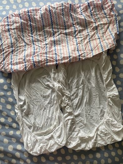 Crib fitted sheets x 3