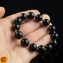 Luxury Dark Cherry Baltic Amber 14mm Beaded Stretch Bracelet with 3mm Gold Plated Spacers for Women Genuine Amber Beads Bracelet for Women Image 2
