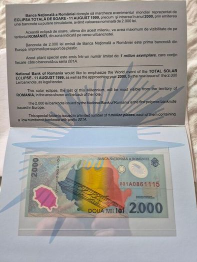 1999 Solar Eclipse Banknote
