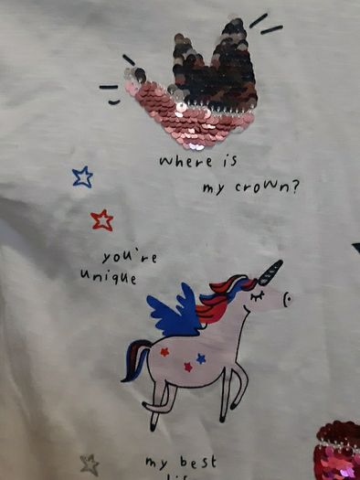 Unicorn top girls size 6 years