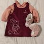 Disney Minnie Mouse Pinafore Dress, Top And Boots Image 3