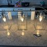 Modern Rectangular Glass Panel Chandelier Image 3