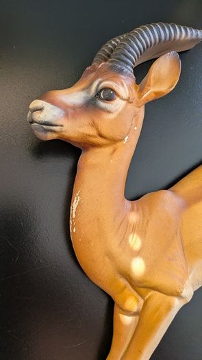 Rare Bossons Fraser Art Leaping Gazelle Wall Plaque 1970s Vintage