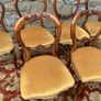 Set of 6 Victorian Walnut Balloon Back Dining Chairs. Image 3