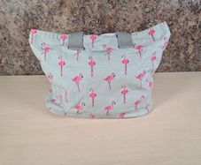 Sophie Allport Flamingo pattern shoulder bag handbag tote bag shopping bag canvas