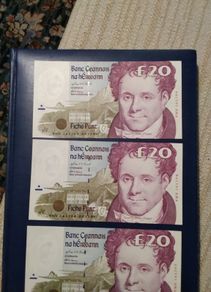 Three  Eire Banknotes  Daniel  O Connell