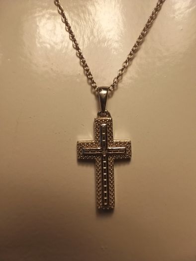 Sterling Silver Solid Cross and Chain