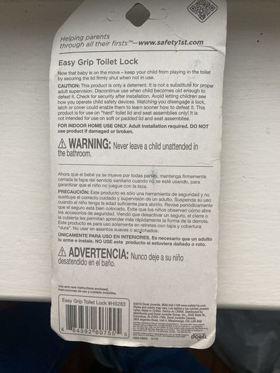 Child proof Safety lock for toilet