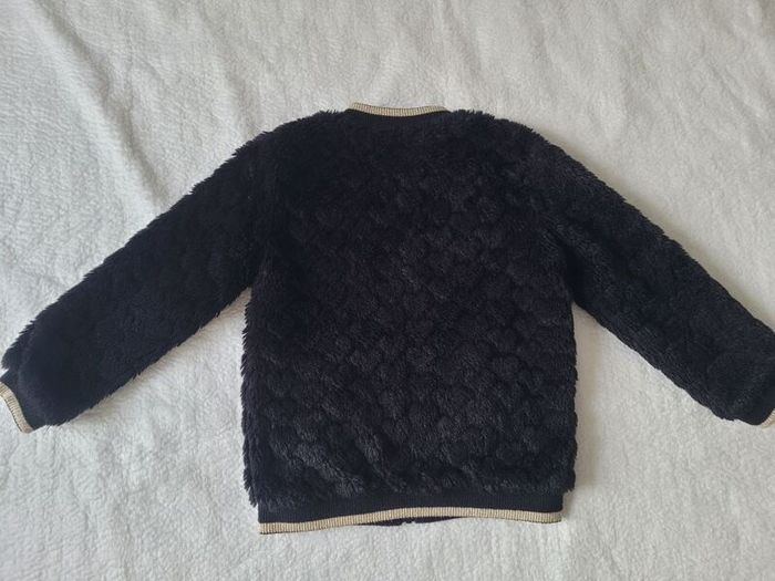 Soft plush zip-up bomber jacket, size: 5-6 years