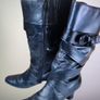 Caprice Boots Black Leather Zip Size UK5 EU21.5 High Heel 6cm Image 2