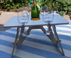 Wine picnic table & wine glasses