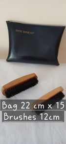 Vintage Travel Shoe Care Kit. GREAT WALL Bag and brushes