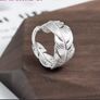 Adjustable Silver Feather Ring Image 2