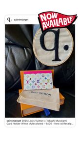 2025 Louis Vuitton Takashi Murakami Card Holder White Multicolored