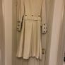 Cream full length military style Coat Image 5