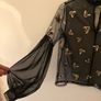 Topshop see-through blouse size 8 sequin bee motif Image 6